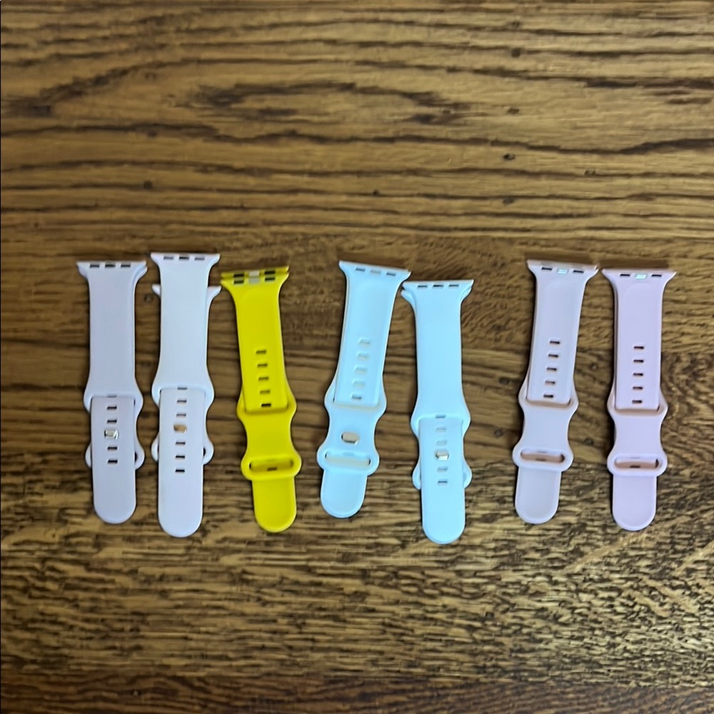 Smartwatch Band Set - Pink, Yellow, white, tan 
New